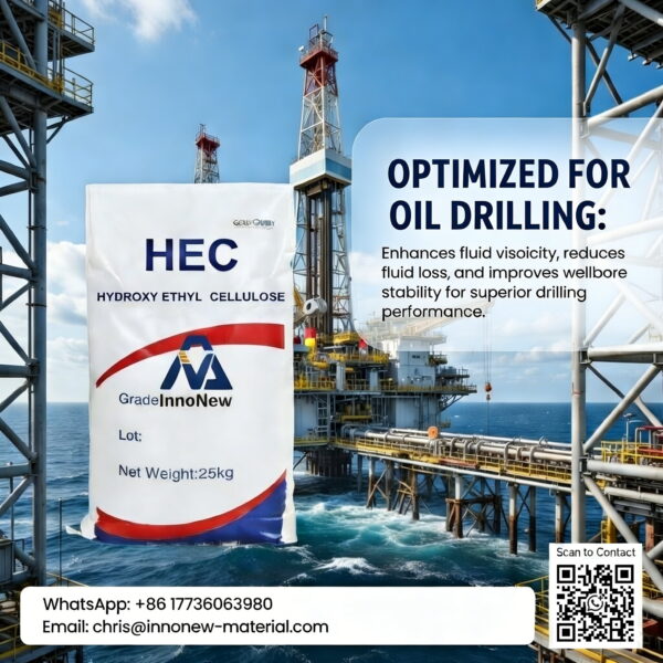 Hydroxyethyl cellulose HEC for oil drilling fluid high viscosity thickener for water based drilling mud rheology control