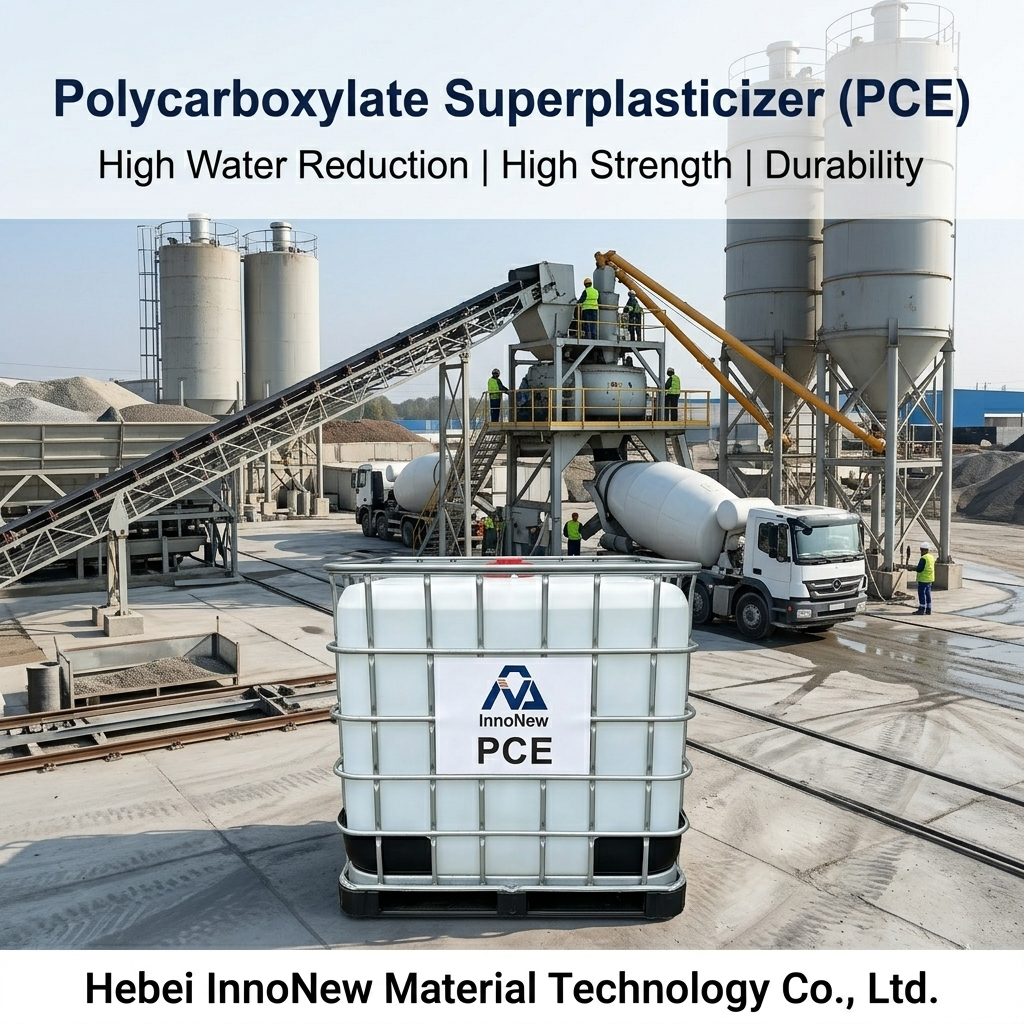 Polycarboxylate Superplasticizer (PCE) for Concrete - High Water Reduction, Excellent Flowability, Slump Retention