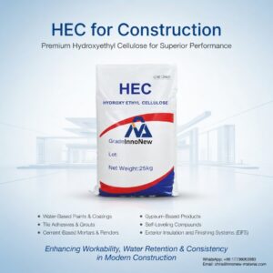 HEC powder for construction mortar and cement applications
