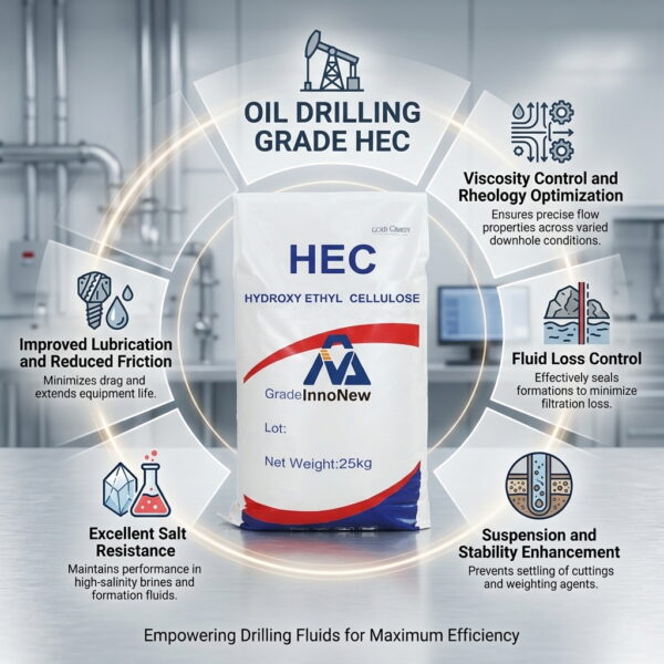 Hydroxyethyl Cellulose HEC for Oil drilling fluid