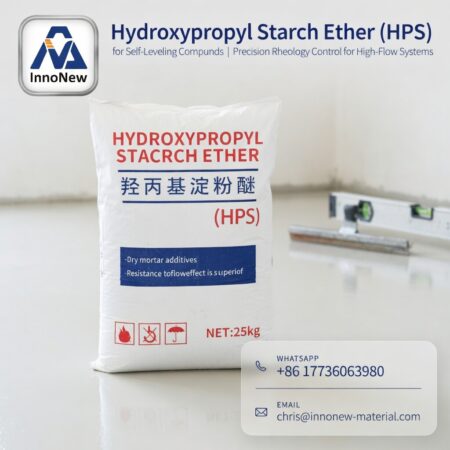 Hydroxypropyl starch ether (HPS) is a high-performance modified starch ether used as a key additive in self leveling compounds and self-leveling flooring mortars.