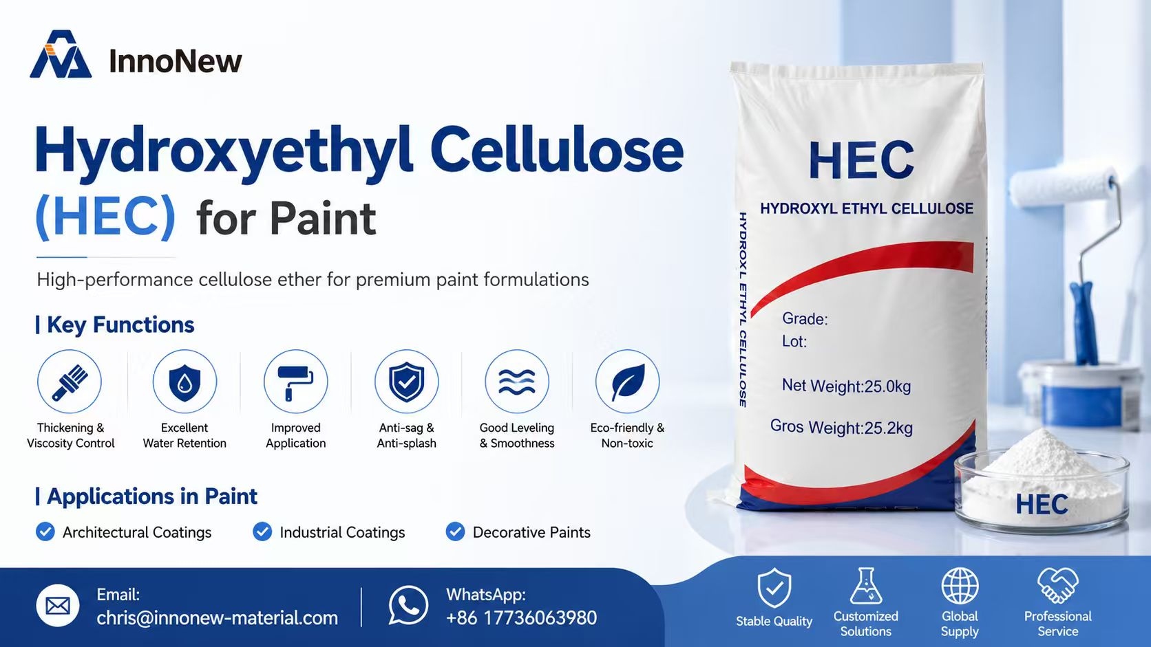 Hydroxyethyl Cellulose (HEC) Rheology Modifier for Water-Based Latex Paints 1 附件详情hydroxyethyl-cellulose-hec-for-paint.jpg