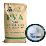 PVA 0588 Polyvinyl Alcohol Powder, Low Viscosity Water-Soluble Industrial Polymer
