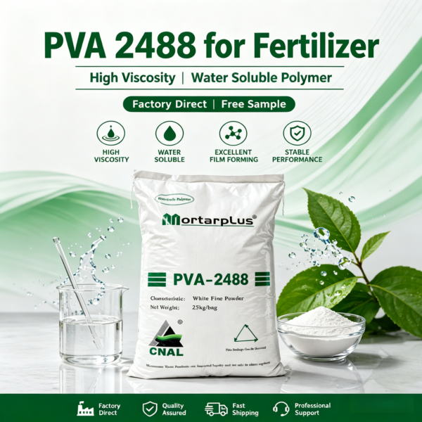 PVA binder for fertilizer granulation, enhancing granule strength and slow-release performance