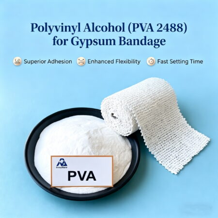 PVA 2488 used as binder for gypsum bandage, polyvinyl alcohol additive for medical gypsum bandage production