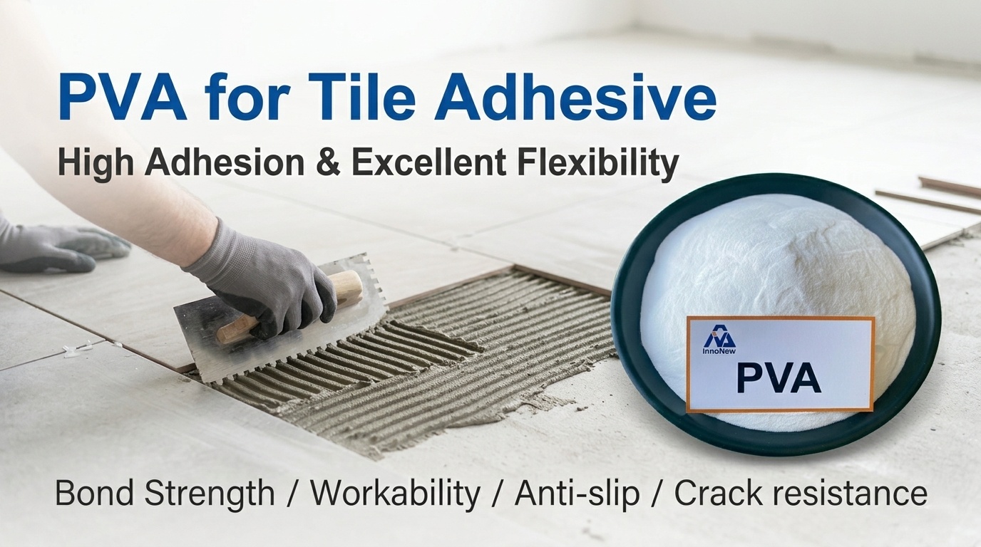 PVA powder for tile adhesive - high bond strengthPolyvinyl alcohol additive for ceramic tile gluePVA for tile bonding - water-retaining & flexibleTile adhesive PVA powder 