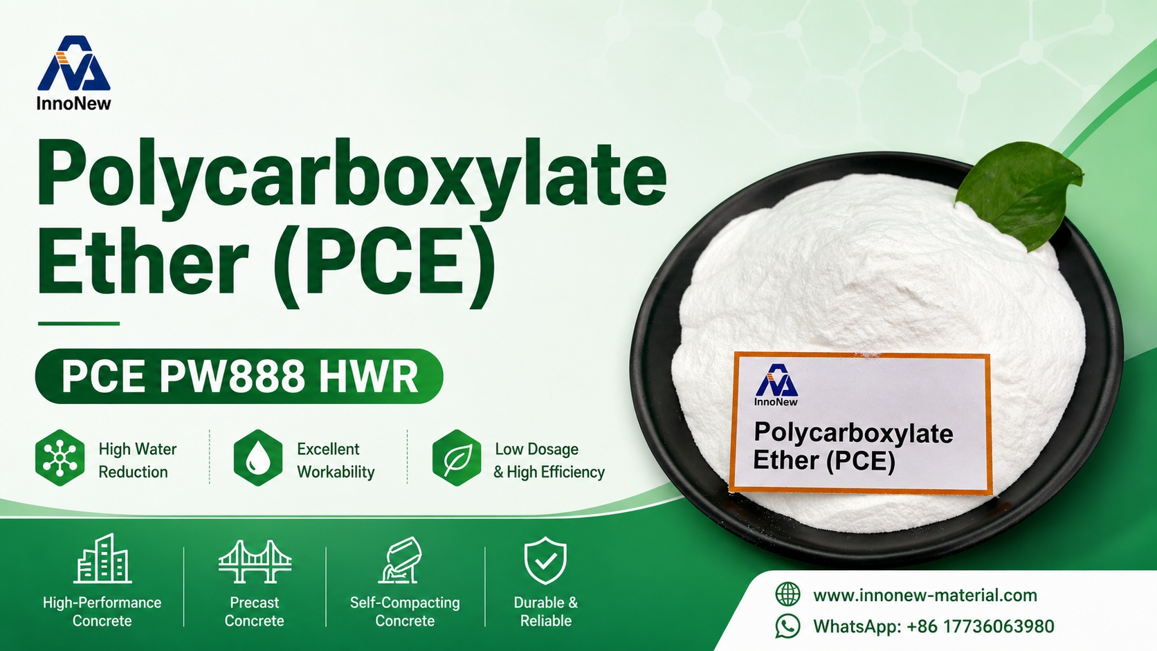 Polycarboxylate Ether PCE PW888 HWR Powder - High-performance concrete water reducer