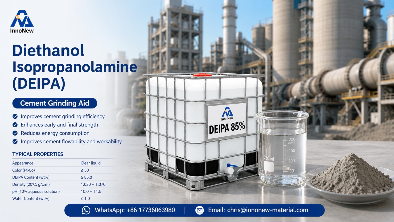 DEIPA China Manufacturer | Cement Grinding Aid & Strength Enhancer Supplier 1 DEIPA Cement Grinding Aid China Manufacturer