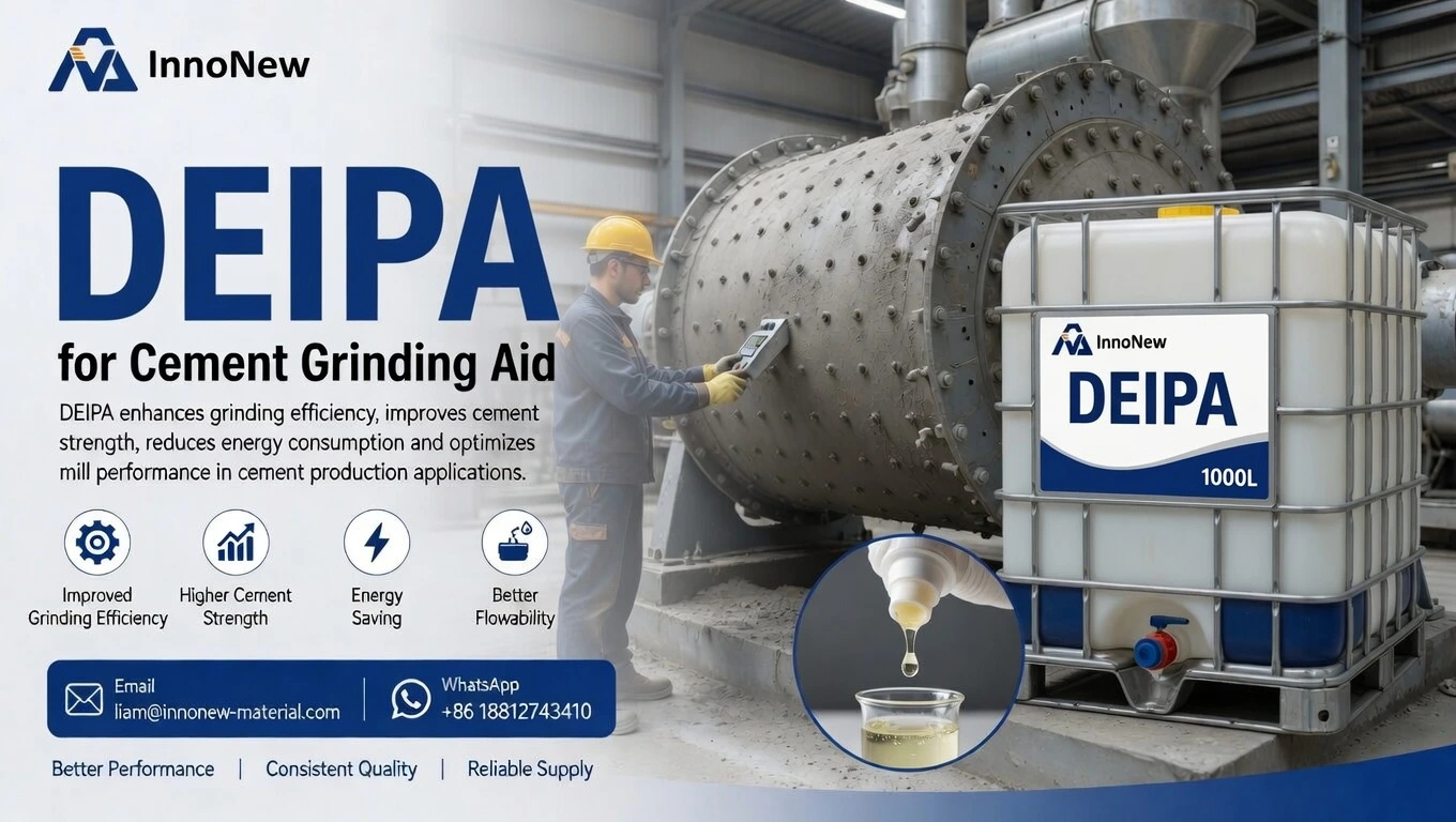 DEIPA Diethanolisopropanolamine Cement Grinding Aid 1000kg IBC Ton Barrel - InnoNew