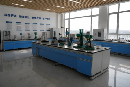Real concrete admixture testing lab with standard cement paste mixers for superplasticizer, slump and mortar performance tests