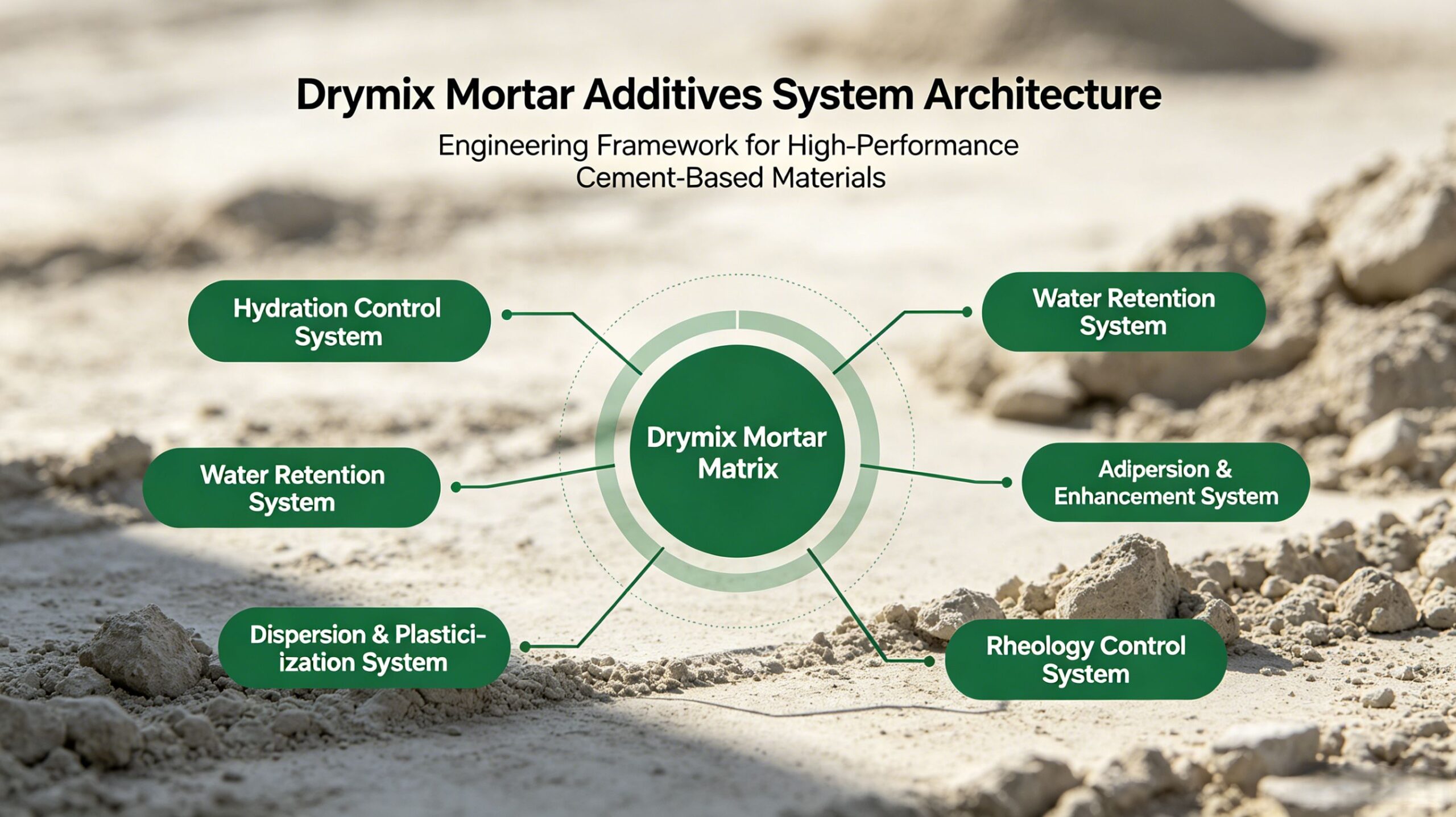 Dry-Mix Mortar System White Paper | System Engineering, Material Architecture, Industrial Manufacturing & Application Matrix of Modern Construction Dry-Mix Mortar Technology 2 Drymix mortar additives system framework for cement-based construction materials