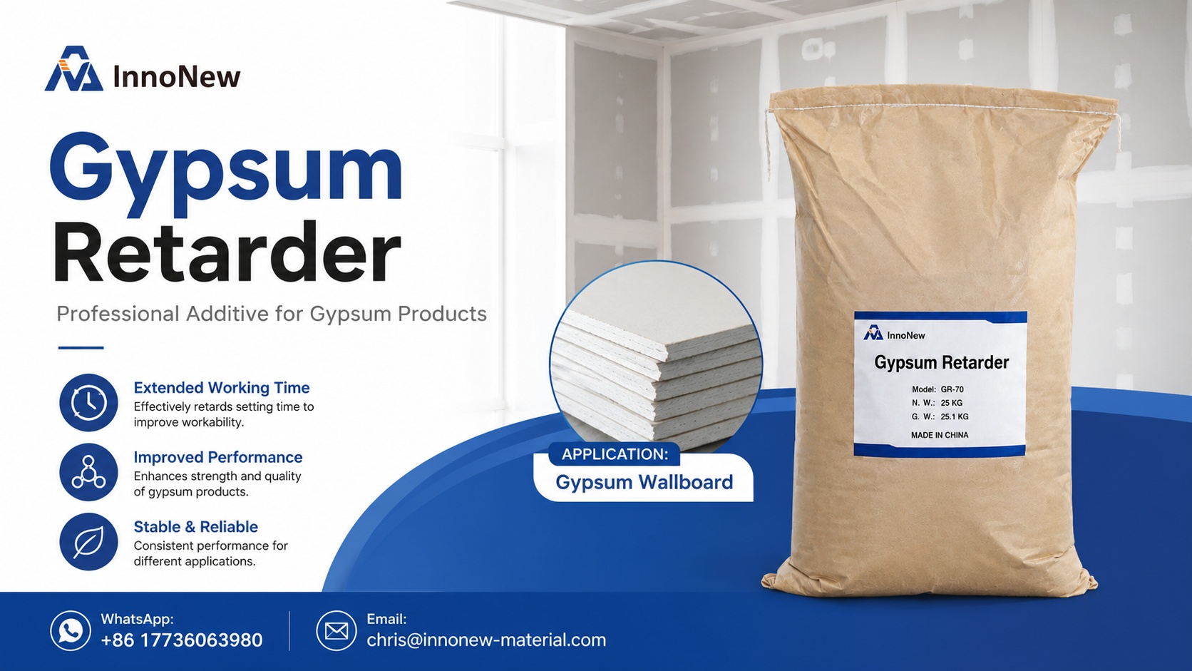Optimizing Gypsum Wallboard Manufacturing: The Technical Role of High-Efficiency Retarders 1 High efficiency gypsum retarder for gypsum wallboard production