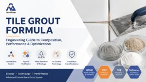 Tile Grout Formula Engineering Guide 7 Tile grout formula engineering guide showing cementitious system composition, polymer modification, and construction chemical performance optimization.