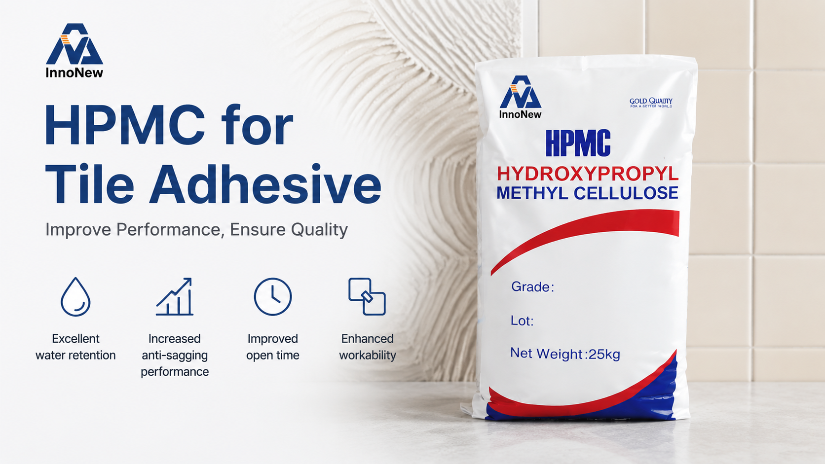 Technical White PaperThe Role of HPMC in Modern Tile Adhesive Formulations: Molecular Mechanism, Formulation Strategy and Performance Optimization
